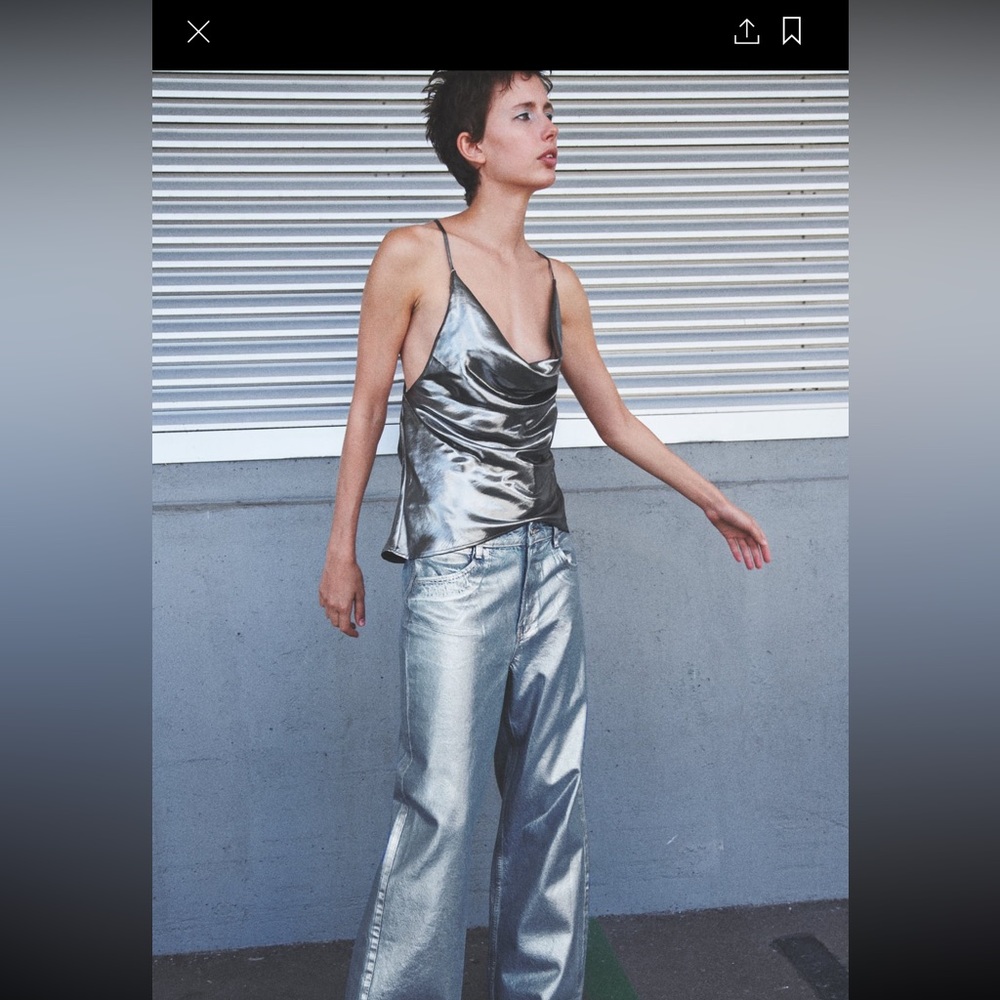 Metallic pants brand new w tags